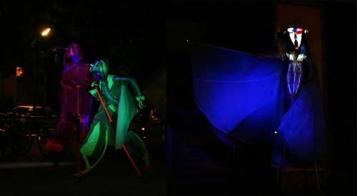 Kostüme mit mobilem UV Licht und anderen Licht-Effekten
